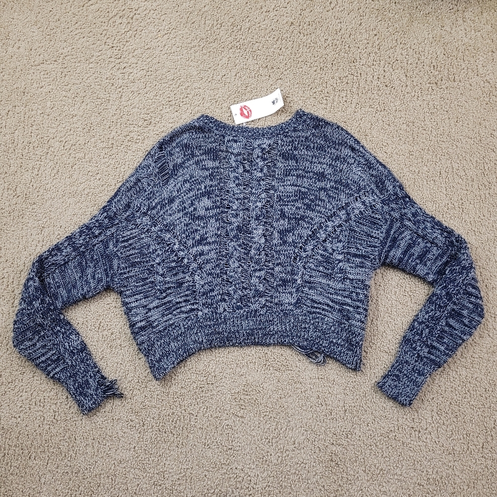 Wildfox Distressed Nancy Knit Sweater - Picture 3 of 6